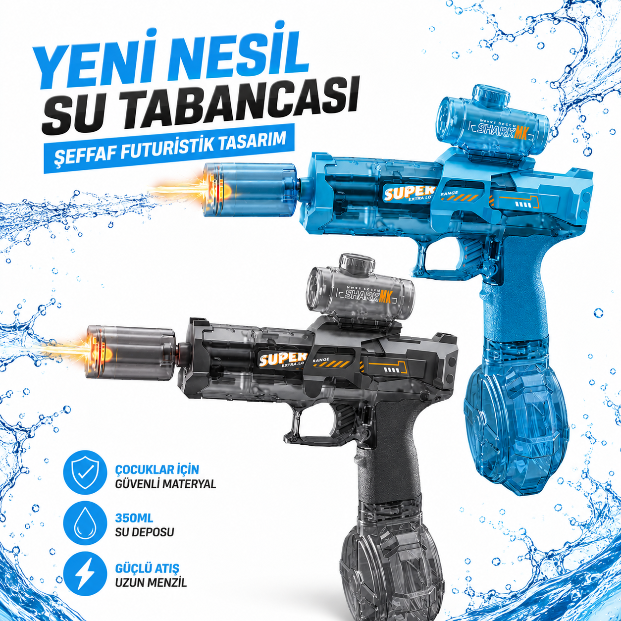 HydroPulse Glock Su Tabancası - Eğlence Dolup Taşacak!